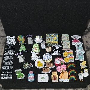 Assorted Cute Enamel Pins Set - Colorful Cartoon Collectible